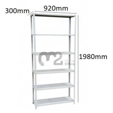 Estante de Aço - Com 1 Reforço na Prateleira- EST. 30 C/R - 1980mm x 920mm x 300mm